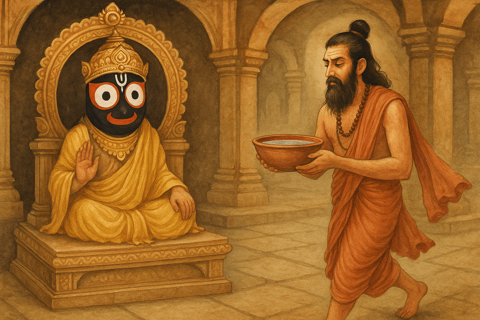 Lord Jagannath blessing Narada Muni